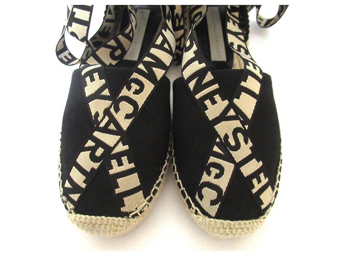 Stella Mc Cartney Sandali Espadrilles con Cinturino in Raso Stella McCartney Nero - vista 4