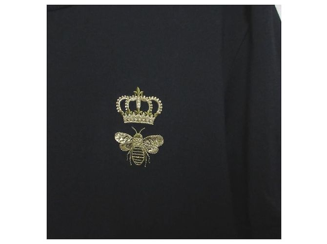 Dolce & Gabbana Camiseta de algodón bordada Abeja y Corona de Dolce&Gabbana Negro - vista 3