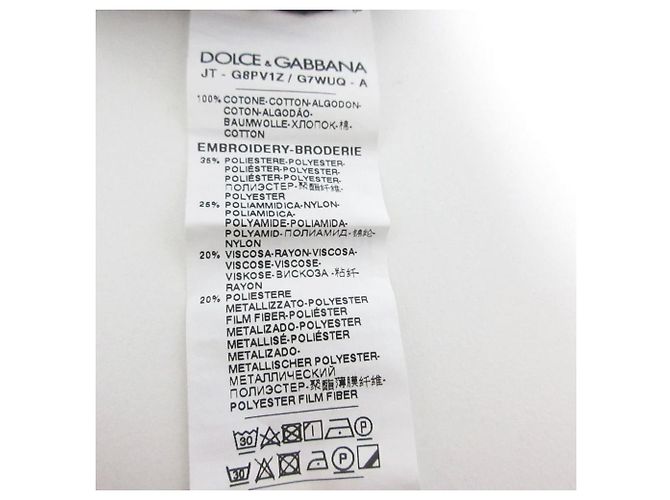 Dolce & Gabbana Camiseta de algodón bordada Abeja y Corona de Dolce&Gabbana Negro - vista 7