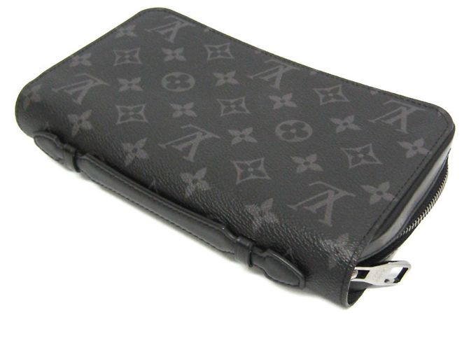 Louis Vuitton Monogram Eclipse Zippy XL Long Wallet Black - view 3