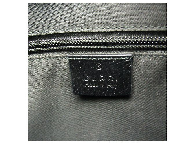 Borsa a Spalla in Tela GG e Pelle Gucci Nero - vista 12