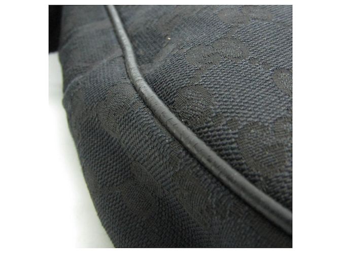 Borsa a Spalla in Tela GG e Pelle Gucci Nero - vista 5
