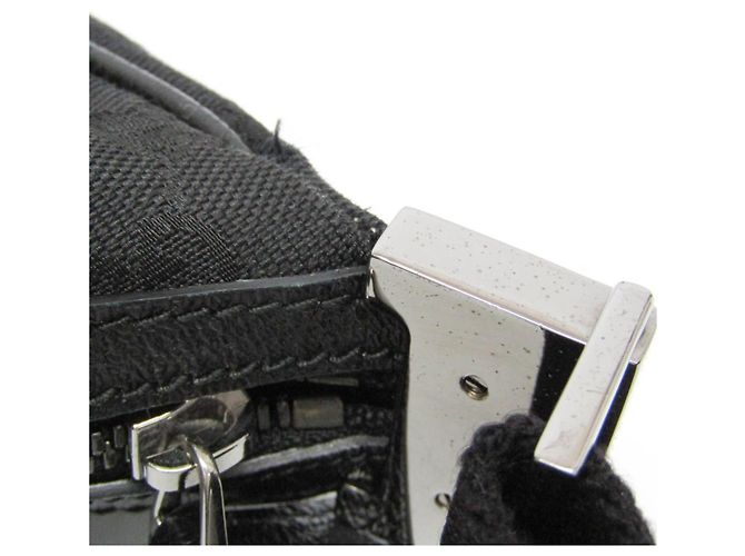 Borsa a Spalla in Tela GG e Pelle Gucci Nero - vista 7