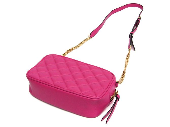 Bolsa de ombro matelassada Medusa da Versace Rosa - vista 2