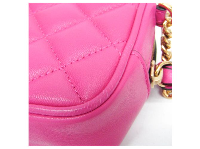 Bolsa de ombro matelassada Medusa da Versace Rosa - vista 6