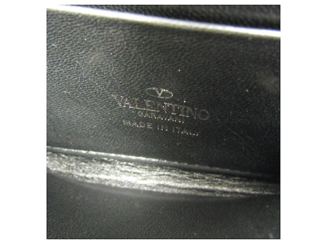 Monedero de cuero Lockstuds Valentino Garavani Negro - vista 12