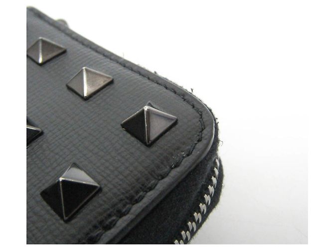 Monedero de cuero Lockstuds Valentino Garavani Negro - vista 6