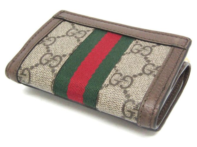 Billetera Tri-Fold Ophidia de Gucci Beige Marrón oscuro - vista 2