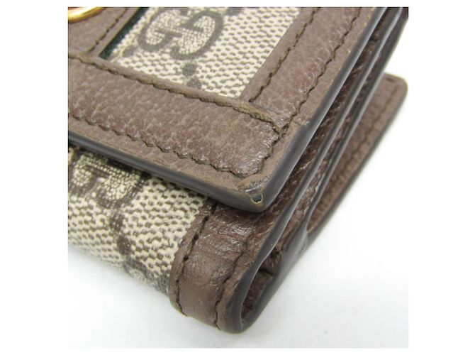 Billetera Tri-Fold Ophidia de Gucci Beige Marrón oscuro - vista 6