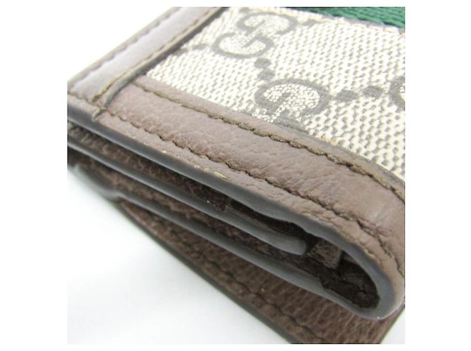 Billetera Tri-Fold Ophidia de Gucci Beige Marrón oscuro - vista 8