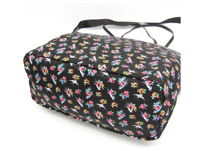 Borsa a Spalla e Tote Prada TESSUTO STAMPAT 1BG189 Nero Rosa Giallo - vista 5