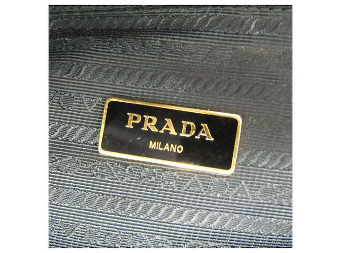 Borsa tote da donna Prada TESSUTO con nastro Nero - vista 13