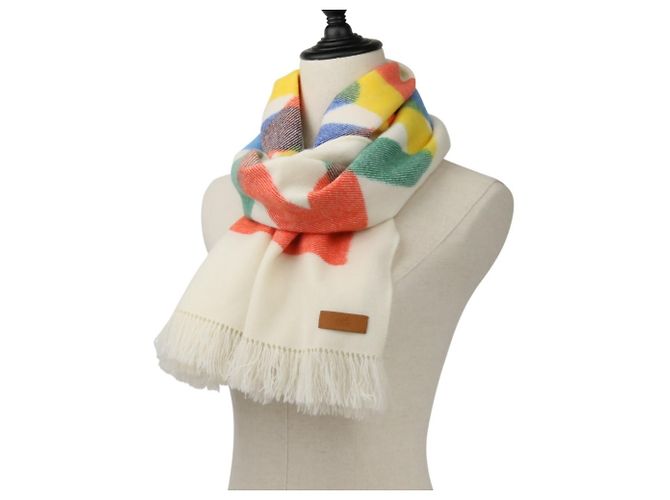 Scaldacollo in cashmere Ikat Zigzag di Hermès Multicolore Crudo - vista 3