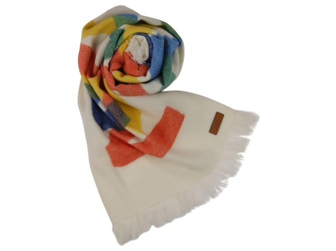 Scaldacollo in cashmere Ikat Zigzag di Hermès Multicolore Crudo - vista 4