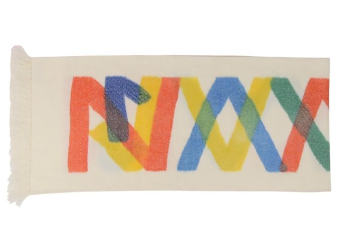 Scaldacollo in cashmere Ikat Zigzag di Hermès Multicolore Crudo - vista 7