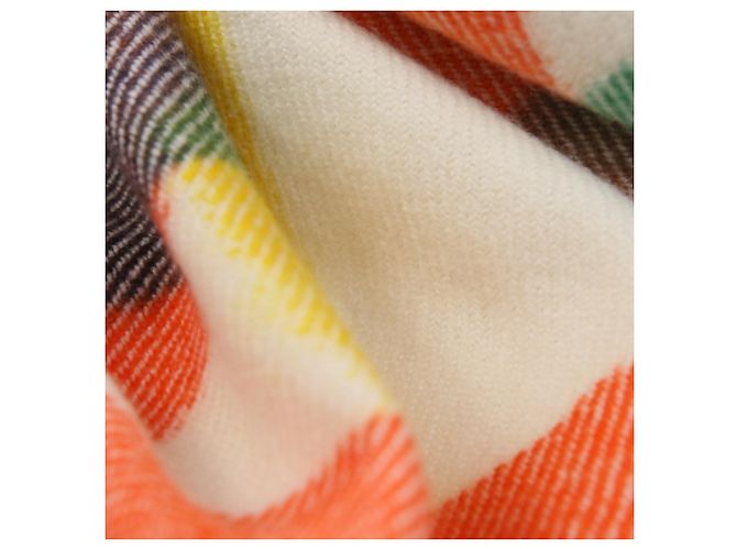 Scaldacollo in cashmere Ikat Zigzag di Hermès Multicolore Crudo - vista 8