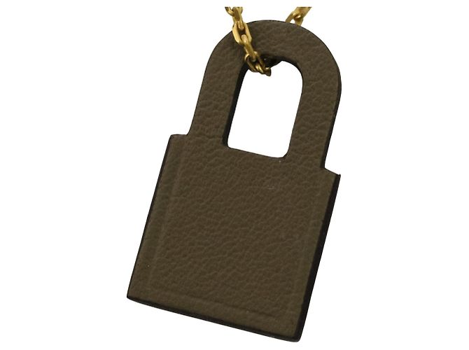 Collana Pendente O'Kelly di Hermès D'oro Taupe - vista 11