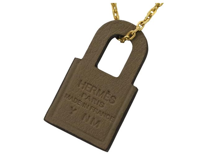 Collana Pendente O'Kelly di Hermès D'oro Taupe - vista 12