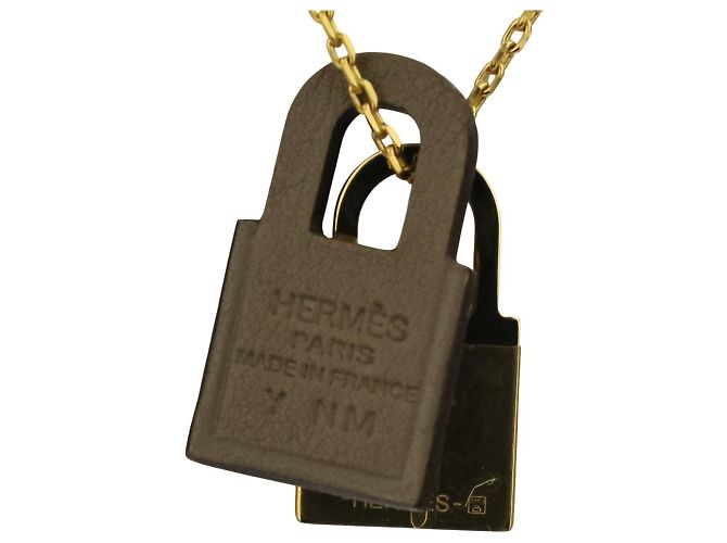 Collana Pendente O'Kelly di Hermès D'oro Taupe - vista 2