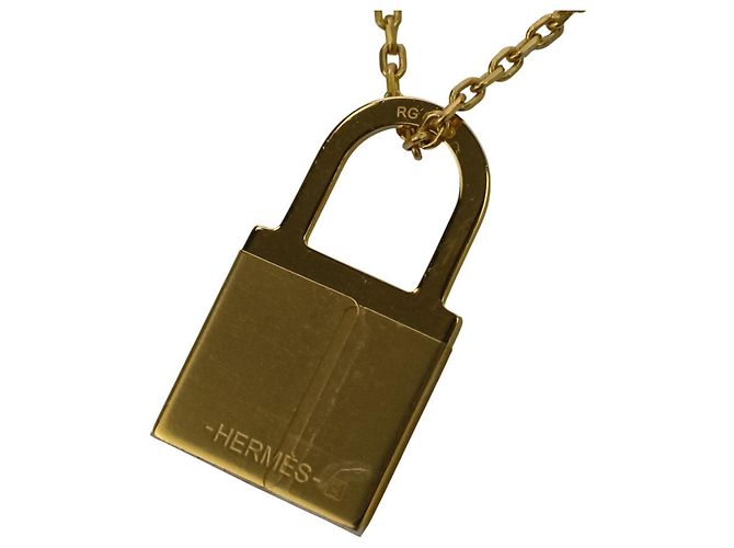 Collana Pendente O'Kelly di Hermès D'oro Taupe - vista 8