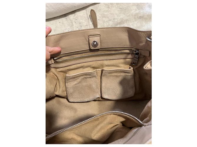 Borsa a mano Prada in pelle crema - vista 13