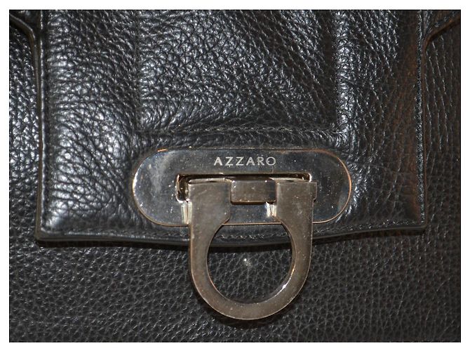 Borsa a mano Azzaro in pelle nera Nero - vista 2