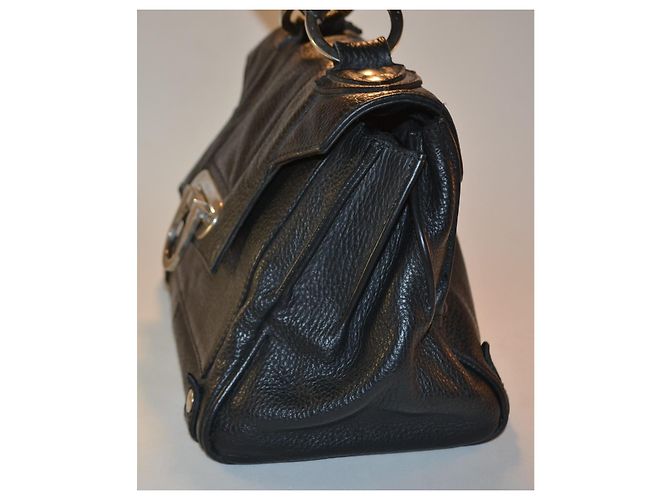 Borsa a mano Azzaro in pelle nera Nero - vista 3