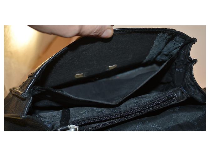 Borsa a mano Azzaro in pelle nera Nero - vista 7