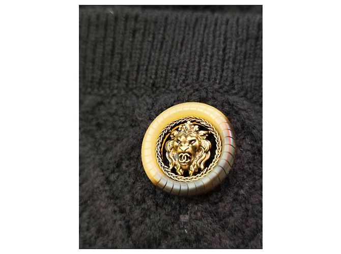Sciarpa Chanel in cashmere nero con tasche - vista 3