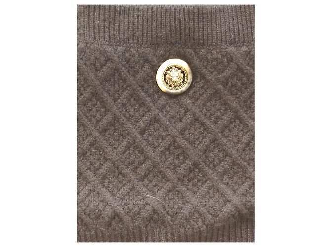 Sciarpa Chanel in cashmere nero con tasche - vista 6