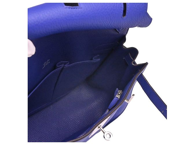Hermès Jypsiere Tasche Clemence 28 Blau - Ansicht 4