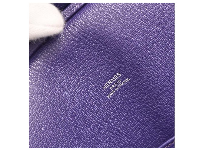 Borsa Jypsiere Hermès Clemence 28 Blu - vista 5