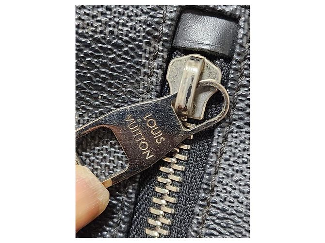 LOUIS VUITTON Schulter-/Crossbody-Tasche Mick PM Damier Graphite Schwarz/Grau - Ansicht 13