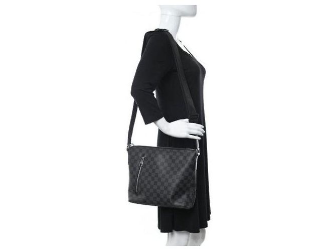 LOUIS VUITTON Schulter-/Crossbody-Tasche Mick PM Damier Graphite Schwarz/Grau - Ansicht 3