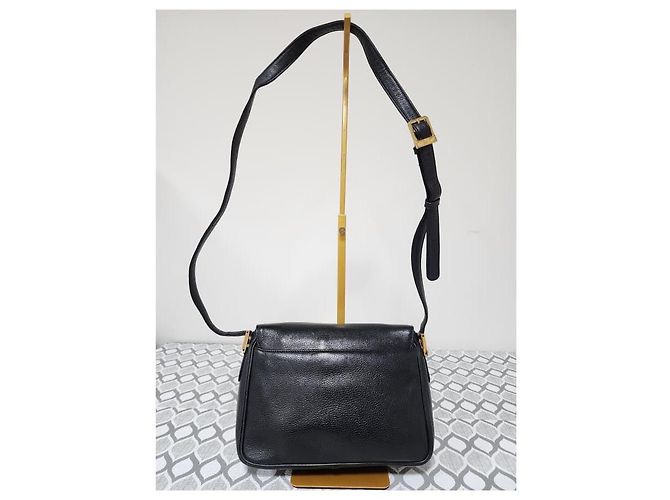 MCM Vintage Leder Nieten Umhängetasche Schwarz - Ansicht 4