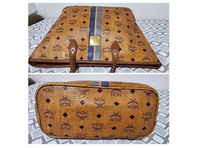Borsa tote a righe a forma di osso per cani MCM Visetos marrone - vista 8