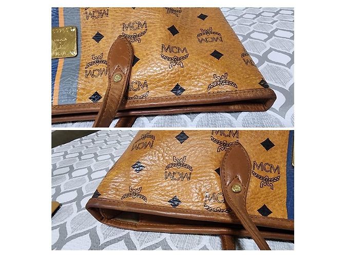 Borsa tote a righe a forma di osso per cani MCM Visetos marrone - vista 9
