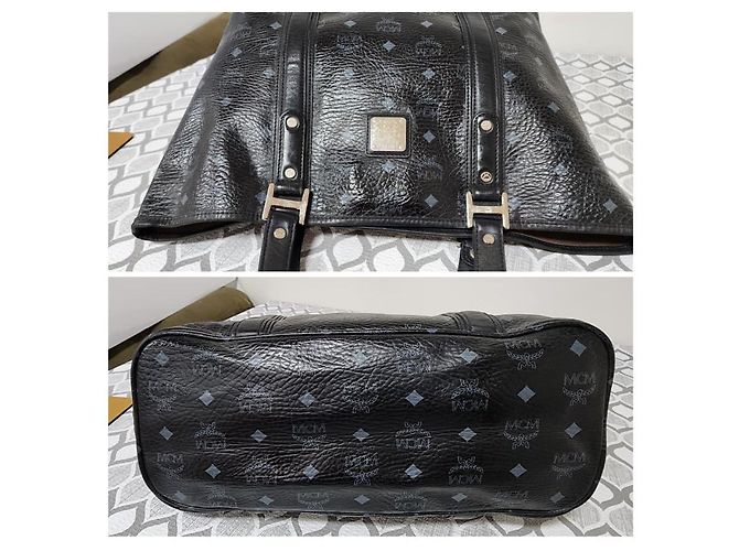 MCM Visestos Einkaufstasche Schwarz/Grau - Ansicht 5