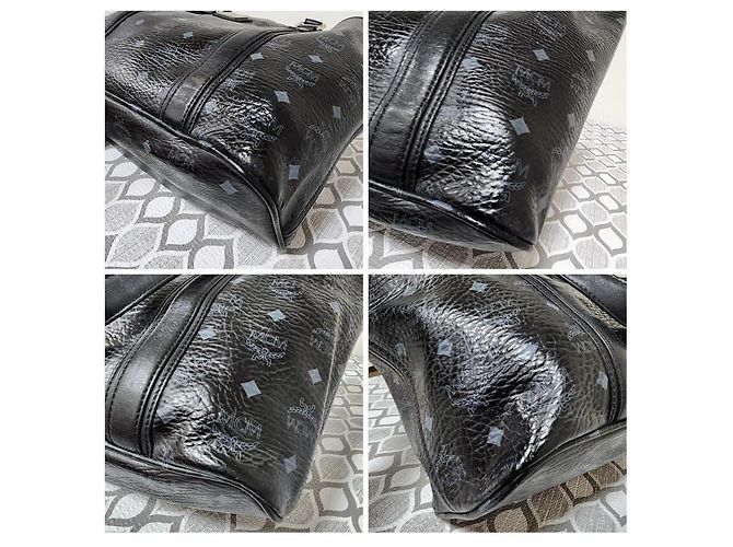 MCM Visestos Einkaufstasche Schwarz/Grau - Ansicht 6