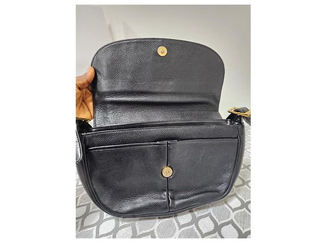 Borsa a tracolla in pelle MCM Saddle nera Nero - vista 10
