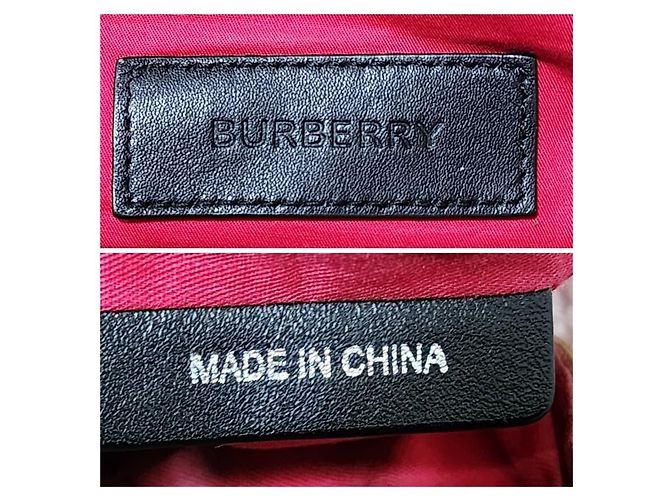 Borsa Messenger Burberry Nova Check Beige/Nero - vista 15