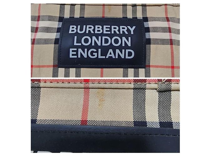 Borsa Messenger Burberry Nova Check Beige/Nero - vista 17
