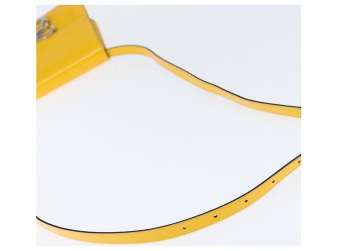 Fendi Curligraphy Schulter Emaille Gelb Silber Klein - Ansicht 7