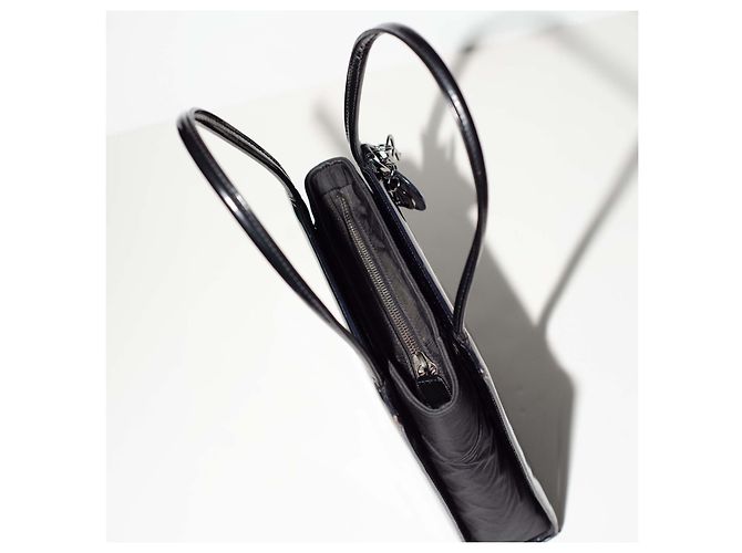 Christian Dior Lady Dior Borsa a mano in pelle nera Nero - vista 10