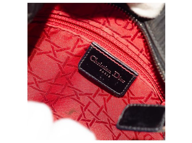 Christian Dior Lady Dior Borsa a mano in pelle nera Nero - vista 11