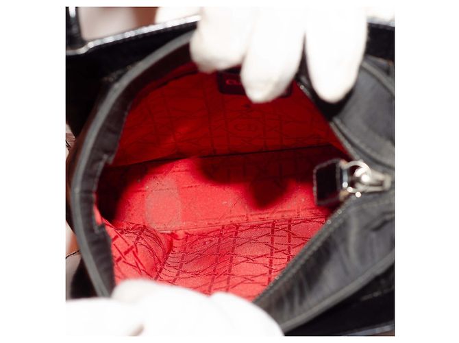 Christian Dior Lady Dior Borsa a mano in pelle nera Nero - vista 12