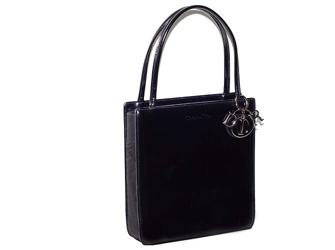 Christian Dior Lady Dior Borsa a mano in pelle nera Nero - vista 2