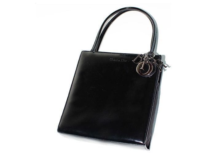 Christian Dior Lady Dior Borsa a mano in pelle nera Nero - vista 8