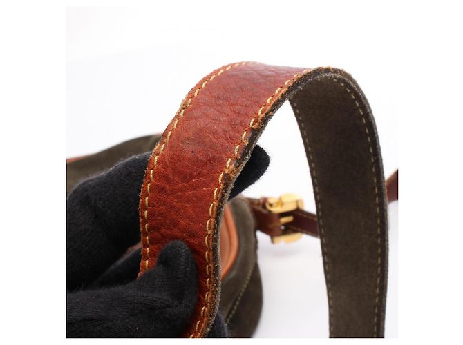 Borsa a Spalla Anagram Loewe Marrone Cachi - vista 15