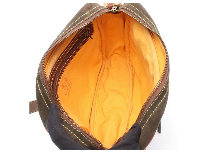 Borsa a Spalla Anagram Loewe Marrone Cachi - vista 3